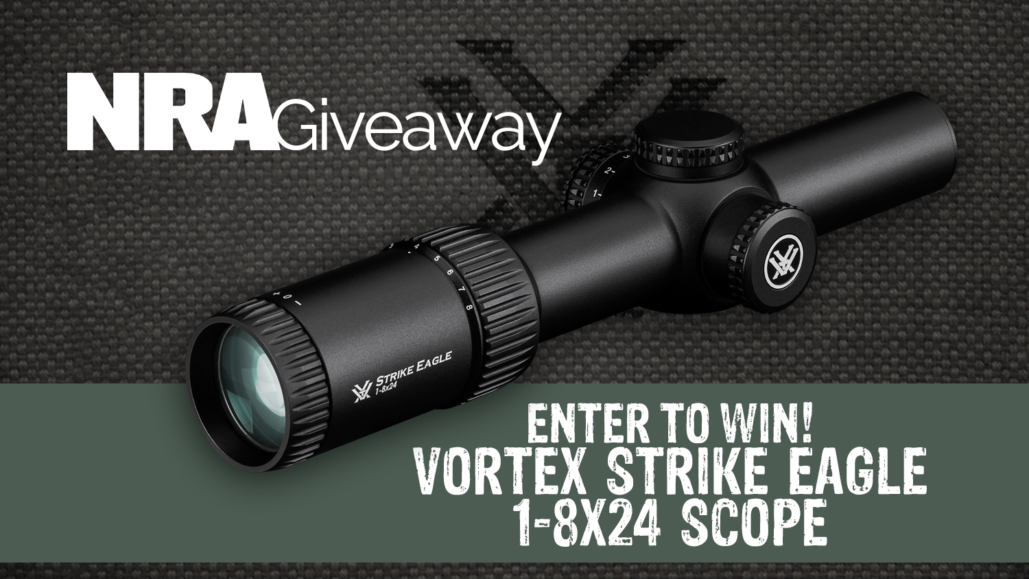 Don’t miss this opportunity to take a Vortex 1-8x24 Strike Eagle scope home!